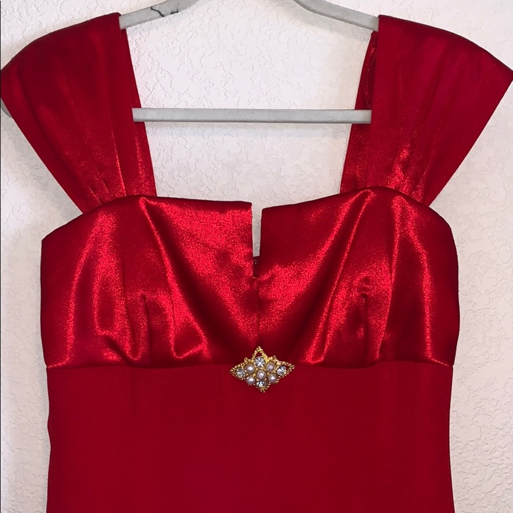 Francais by Huey Waltzer VTG red dress WOW! 10